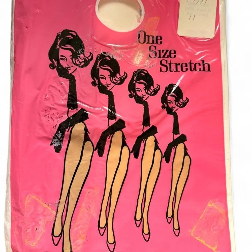 Vintage pantyhose 1969 one size stretch nylon stockings